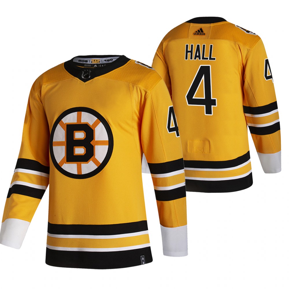 Boston Bruins 2021 Reverse Retro Taylor Hall Gold Jersey Special Edition Stitched