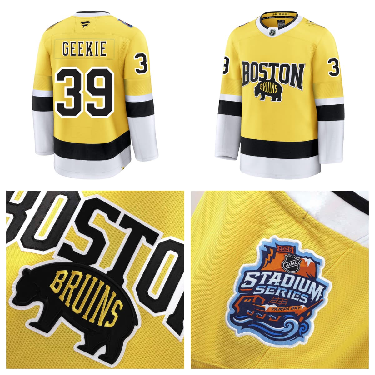 Boston Bruins 2026 Stadium Series  Fanatics Premium    Morgan Geekie Jersey