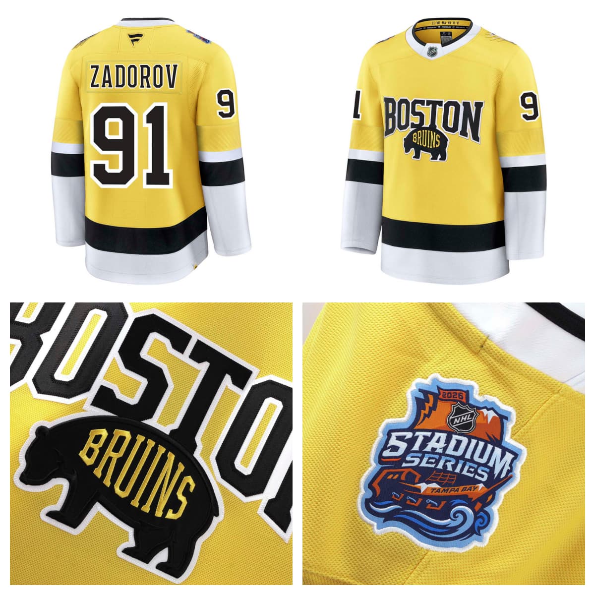 Boston Bruins 2026 Stadium Series  Fanatics Premium  Nikita Zadorov   Jersey