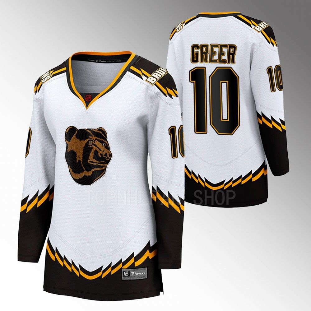 Boston Bruins A.J. Greer Women White 2022 Special Edition 2.0 Jersey Stitched