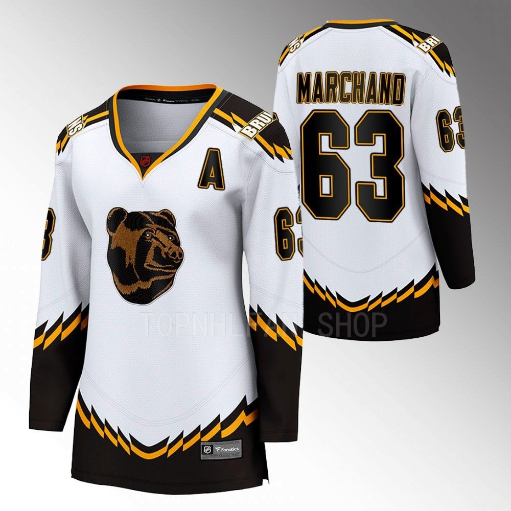 Boston Bruins Brad Marchand Women White 2022 Special Edition 2.0 Jersey Stitched