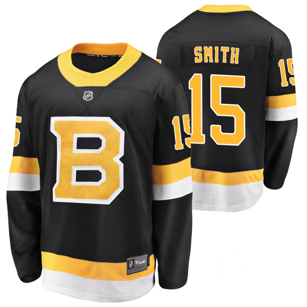 Boston Bruins Craig Smith Black 2020-21 Alternate Premier Player Jersey