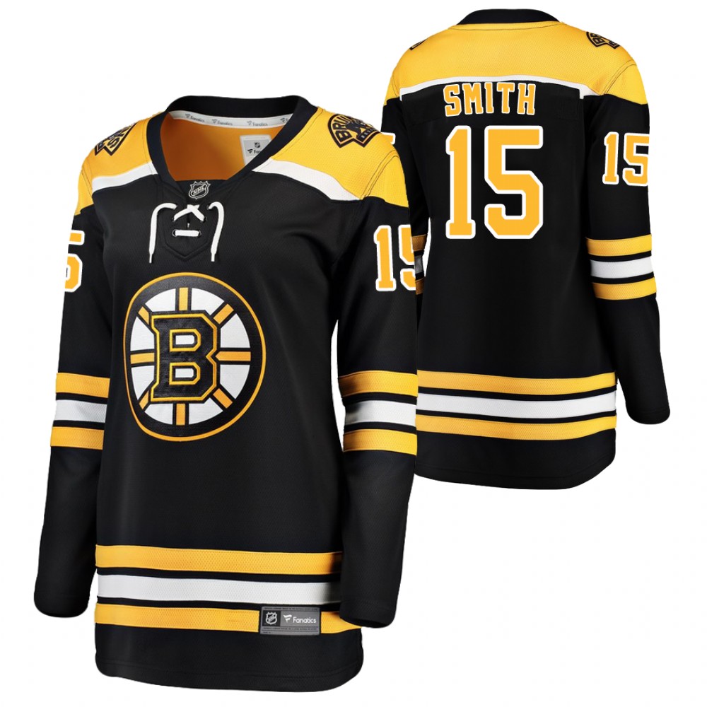 Boston Bruins Craig Smith Women Black 2020-21 Home Jersey