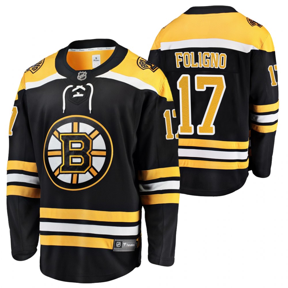 Boston Bruins Nick Foligno Black Home Player 2021 Jersey Stitched