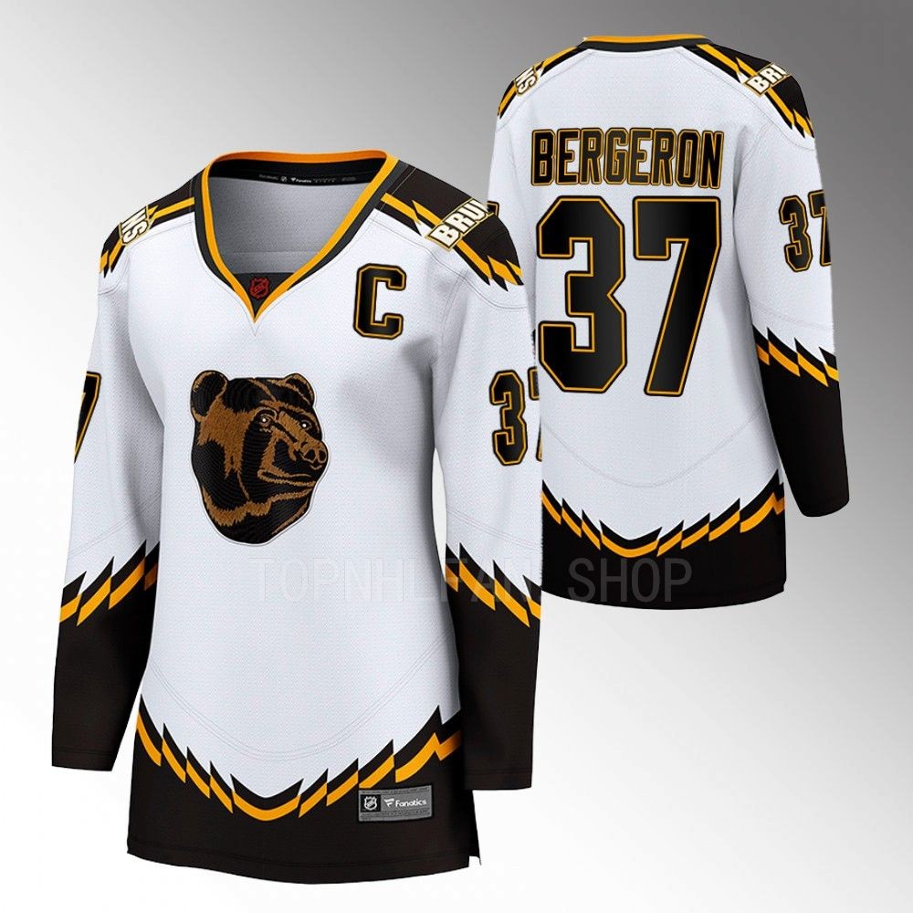 Boston Bruins Patrice Bergeron Women White 2022 Special Edition 2.0 Jersey Stitched