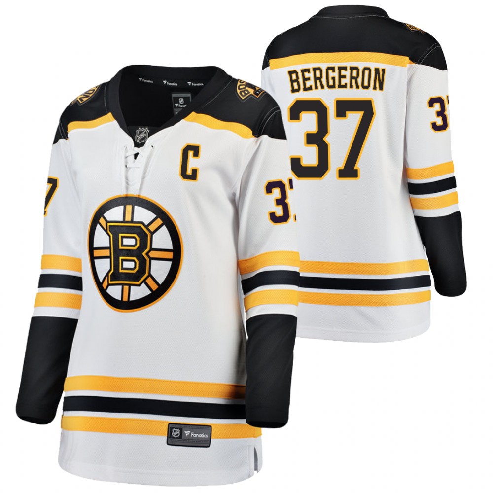 Boston Bruins Patrice Bergeron Women White Away Jersey Stitched