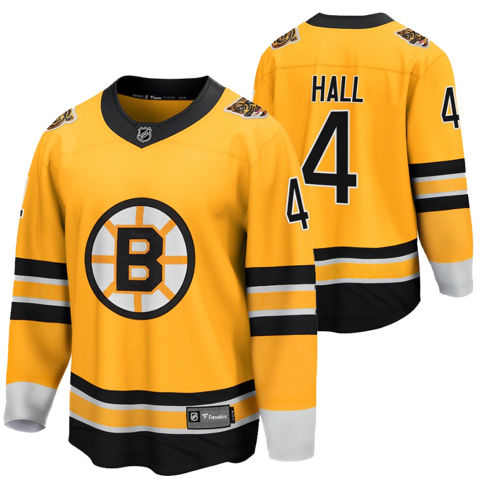 Boston Bruins Taylor Hall 2021 Jersey Gold 2021 Special Edition Retro Stitched