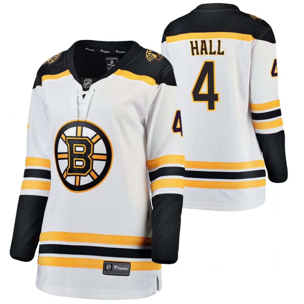 Boston Bruins Taylor Hall Women White Away Jersey Stitched
