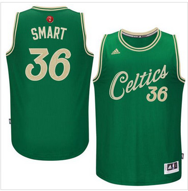 Boston Celtics #36 Marcus Smart Green 2015-2016 Christmas Day Stitched NBA Jersey