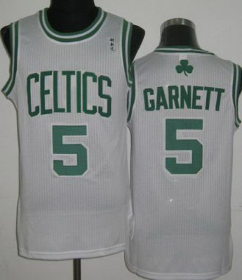Boston Celtics 5 Kevin Garnett White Revolution 30 NBA Jerseys