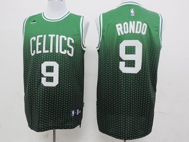 Boston Celtics 9 Rajon Rondo Green NBA Drift Fashion Jerseys