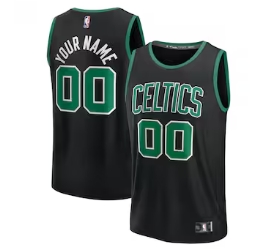 Boston Celtics Fanatics Fast Break Custom Jersey - Statement Edition - Black