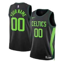 Boston Celtics Nike Unisex 202425 Custom Swingman Jersey - City Edition - Black