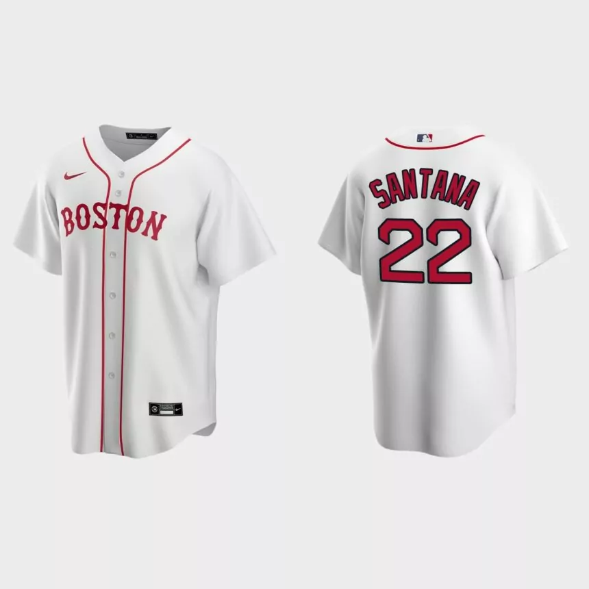 Boston Red Sox #22 Danny Santana Replica Alternate Jersey – White