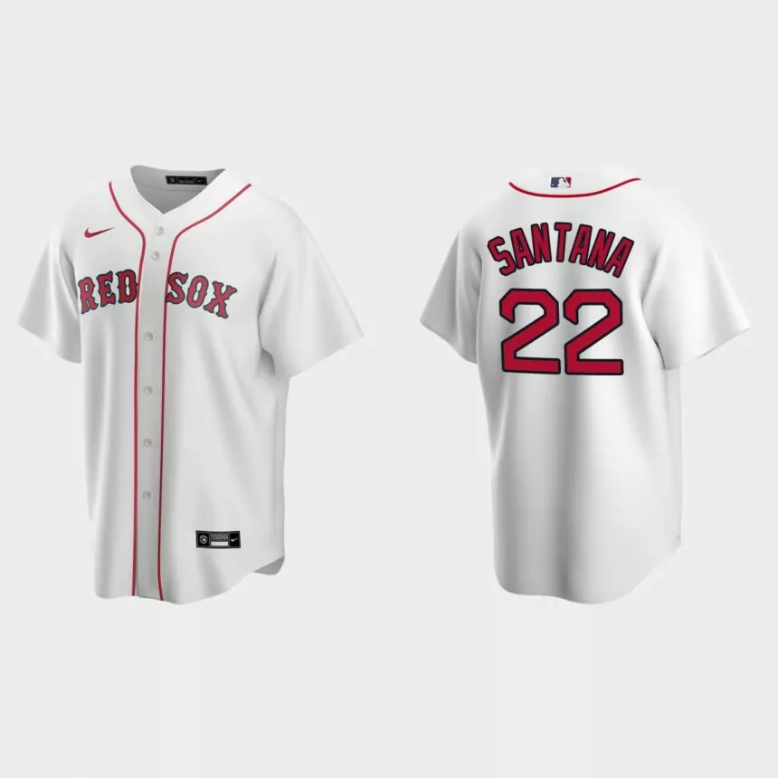 Boston Red Sox #22 Danny Santana Replica Home Jersey – White