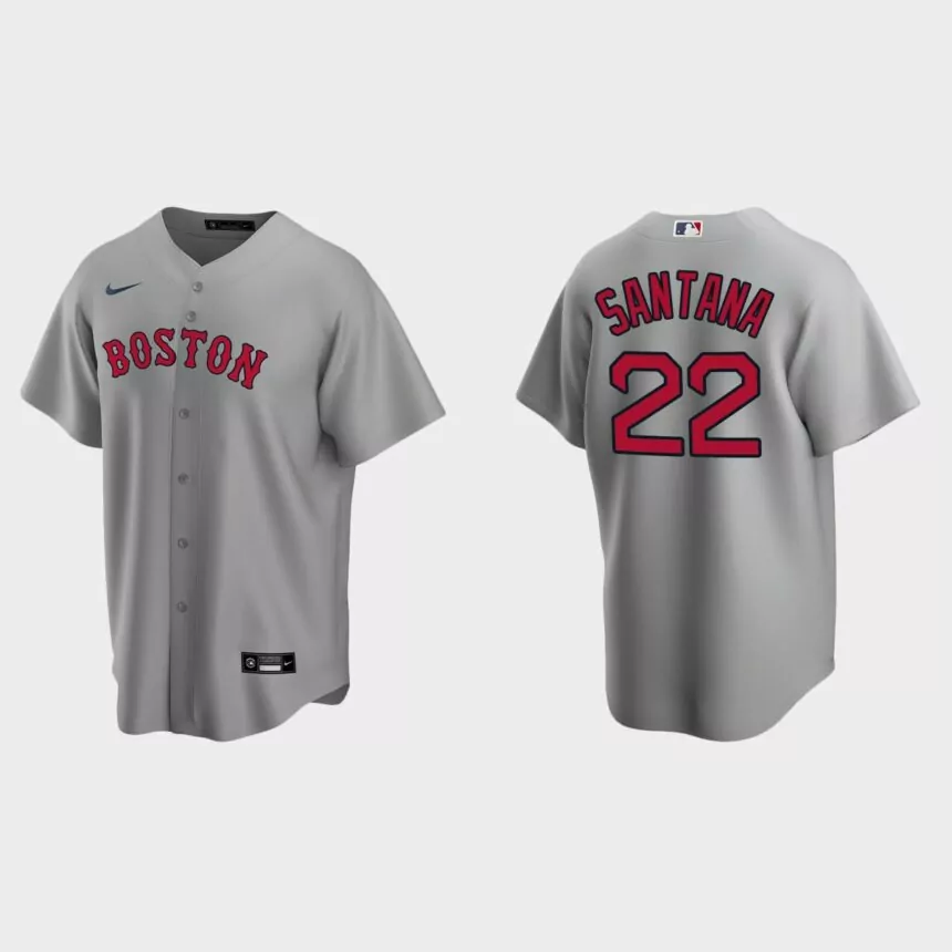 Boston Red Sox #22 Danny Santana Replica Road Jersey – Gray