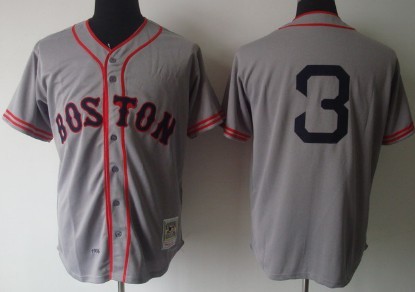 Boston Red Sox #3 Jimmie Foxx 1936 Gray Throwback Jerseys