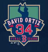 Boston Red Sox #34 David Ortiz Retirement Patch