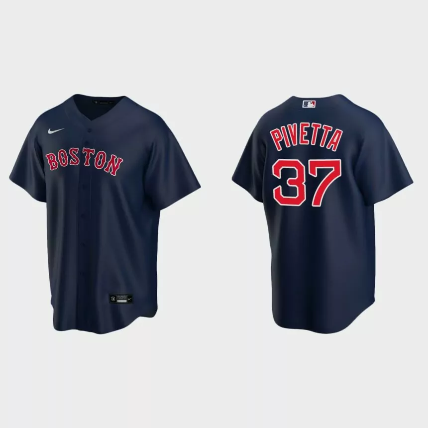 Boston Red Sox #37 Nick Pivetta Replica Alternate Jersey – Navy