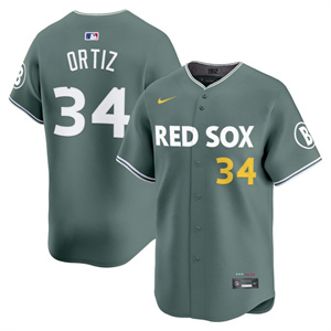 Boston Red Sox 2025 City Connect Vapor Premier Limited Jersey V2 - All Stitched David Ortiz34