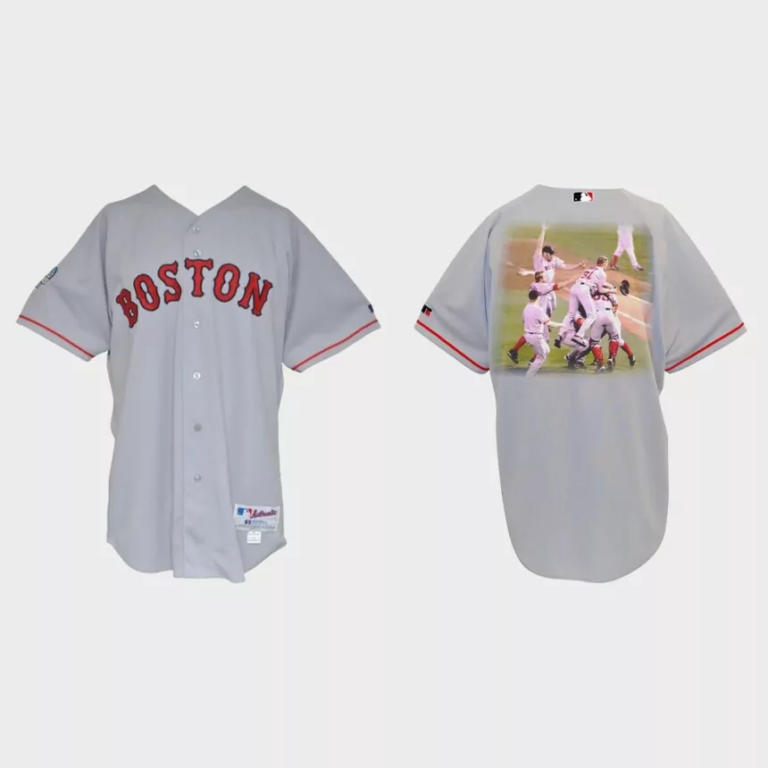 Boston Red Sox 4-3 for the ALCS Graphic Jersey – Gray