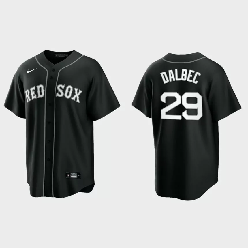 Boston Red Sox Bobby Dalbec 2021 All Black Fashion Replica Jersey – Black White