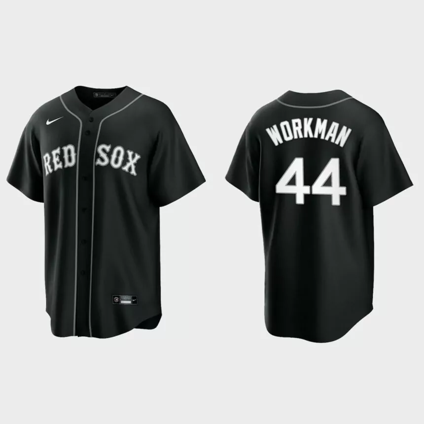 Boston Red Sox Brandon Workman 2021 All Black Fashion Replica Jersey – Black White