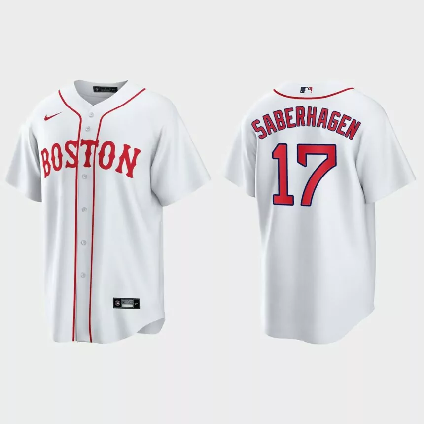 Boston Red Sox Bret Saberhagen 2021 Patriots’ Day Replica Jersey – White