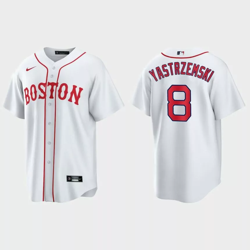 Boston Red Sox Carl Yastrzemski 2021 Patriots’ Day Replica Jersey – White