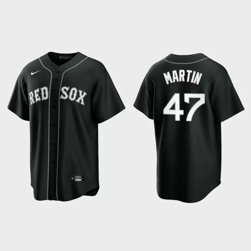 Boston Red Sox Chris Martin Replica Official Jersey – Black White