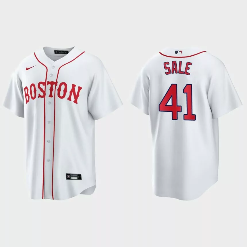 Boston Red Sox Chris Sale 2021 Patriots’ Day Replica Jersey – White