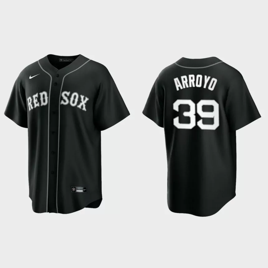 Boston Red Sox Christian Arroyo 2021 All Black Fashion Replica Jersey – Black White
