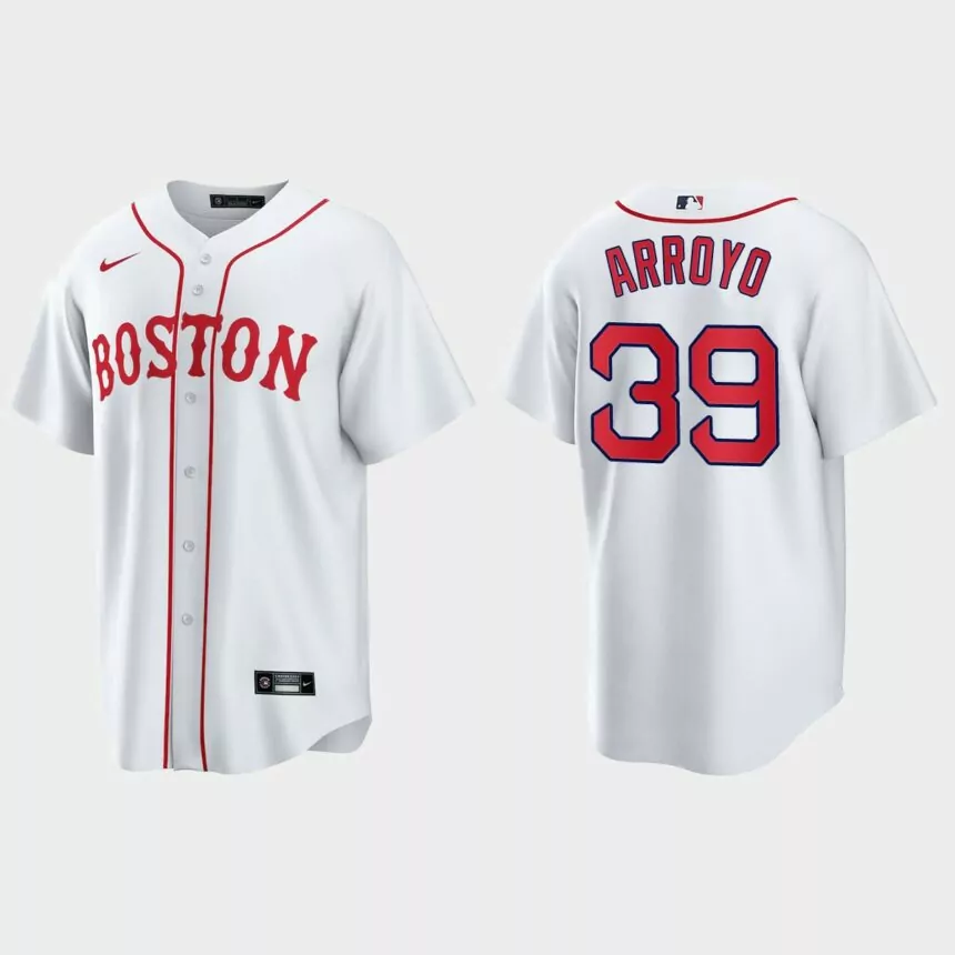 Boston Red Sox Christian Arroyo 2021 Patriots’ Day Replica Jersey – White