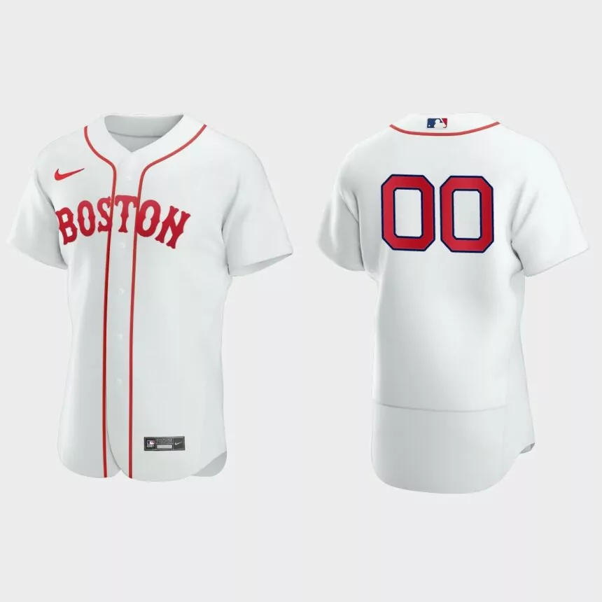 Boston Red Sox Custom 2021 Patriots’ Day Authentic Jersey – White