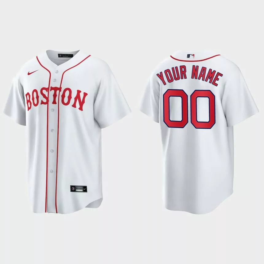 Boston Red Sox Custom 2021 Patriots’ Day Replica Jersey – White