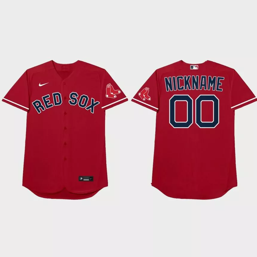Boston Red Sox Custom 2021 Players’ Weekend Nickname Jersey – Red
