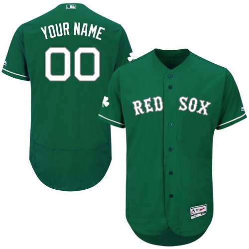 Boston Red Sox Green Celtic Flexbase Men's Customized Jersey