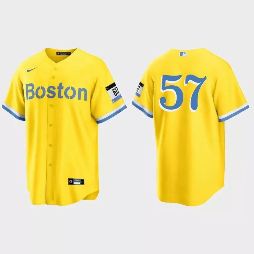 Boston Red Sox Hansel Robles City Connect Replica Jersey – Gold Light Blue