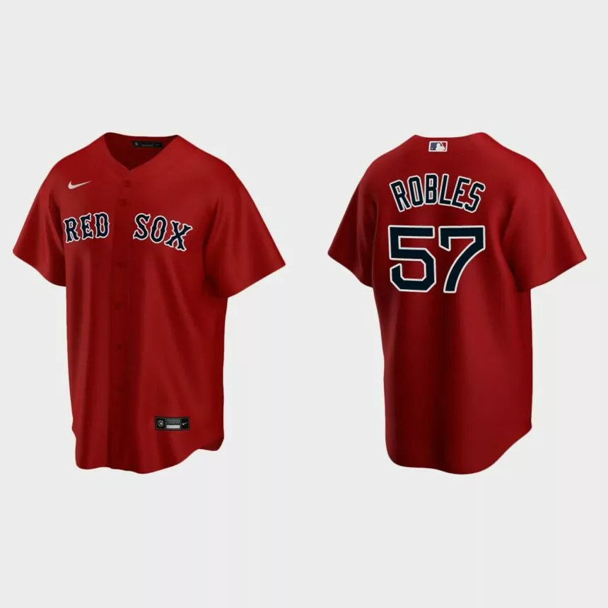 Boston Red Sox Hansel Robles Replica Alternate Jersey – Red