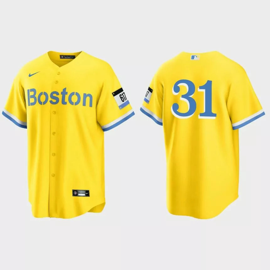 Boston Red Sox Jake Diekman 2021 City Connect Replica Jersey – Gold Light Blue