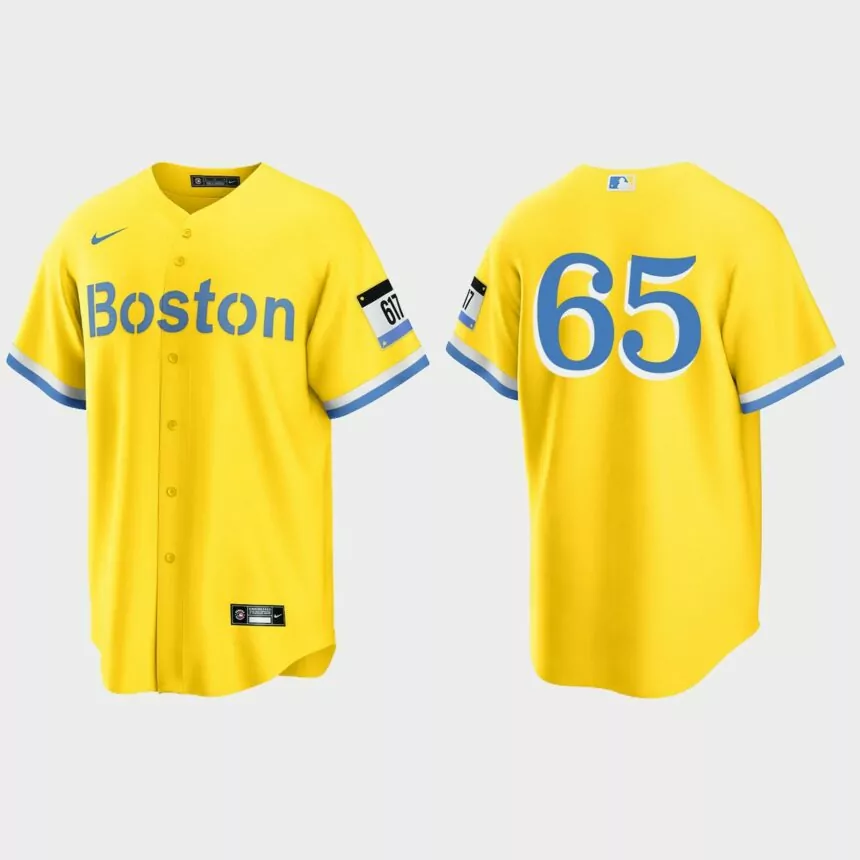 Boston Red Sox James Paxton 2021 City Connect Replica Jersey – Gold Light Blue