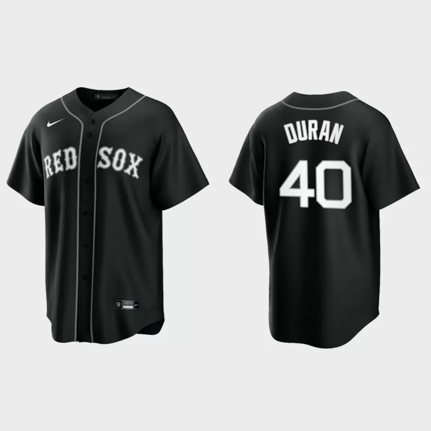 Boston Red Sox Jarren Duran 2021 All Black Fashion Replica Jersey – Black White
