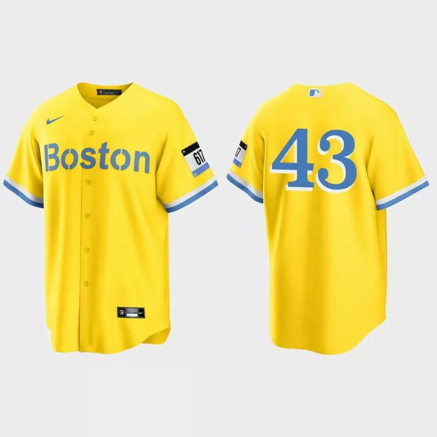 Boston Red Sox Jaylin Davis City Connect Replica Jersey – Gold Light Blue