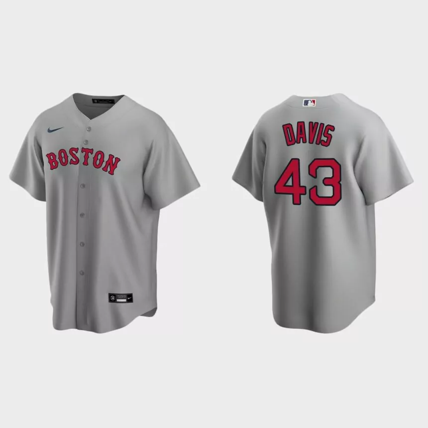 Boston Red Sox Jaylin Davis Replica Road Jersey – Gray