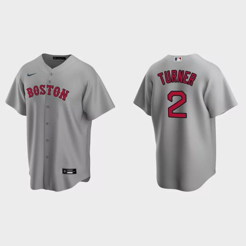 Boston Red Sox Justin Turner Replica Road Jersey – Gray
