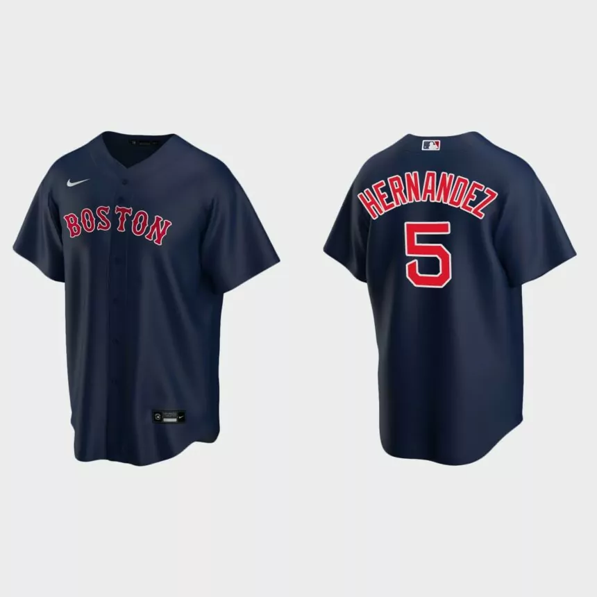Boston Red Sox Kike Hernandez Replica Alternate Jersey – Navy