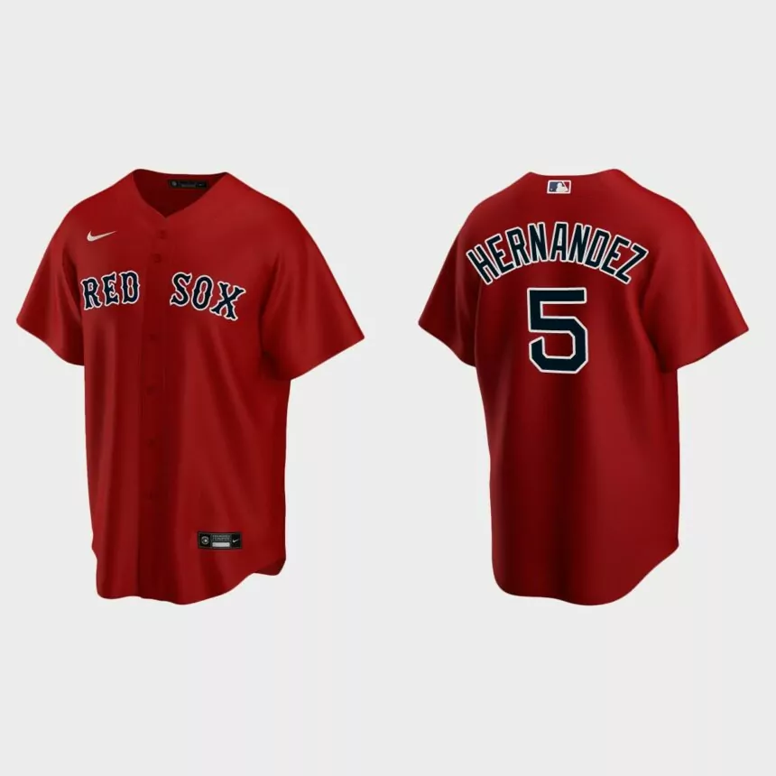 Boston Red Sox Kike Hernandez Replica Alternate Jersey – Red