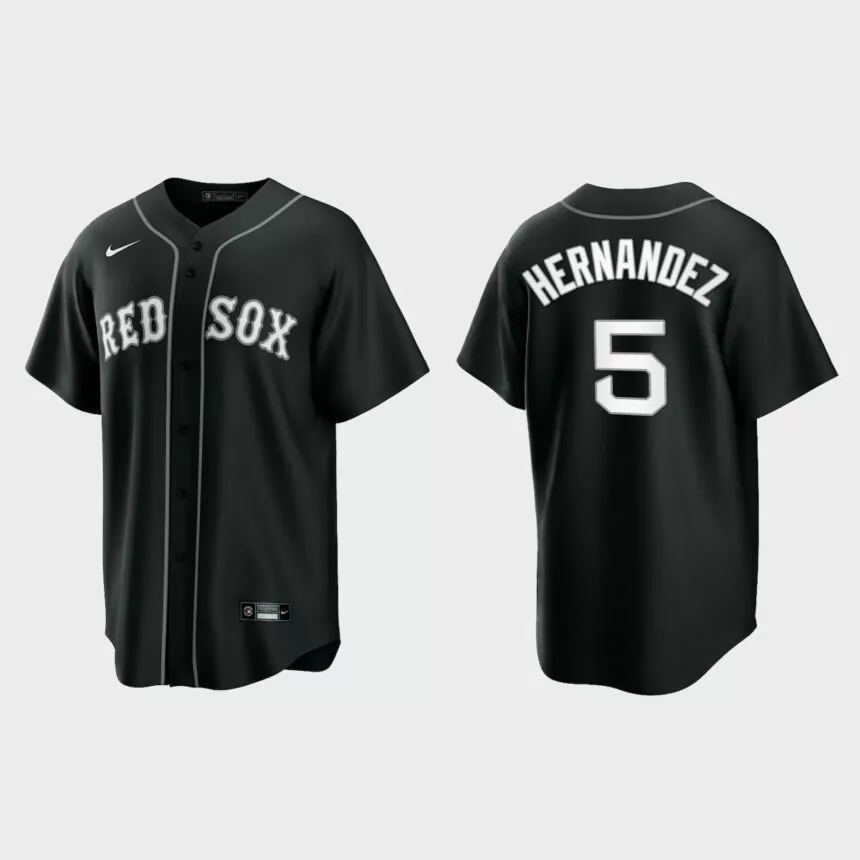Boston Red Sox Kike Hernandez Replica Official Jersey – Black White