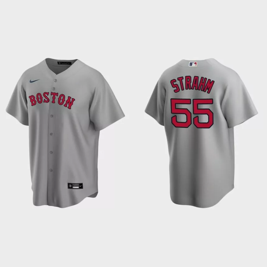 Boston Red Sox Matthew Strahm Replica Road Jersey – Gray