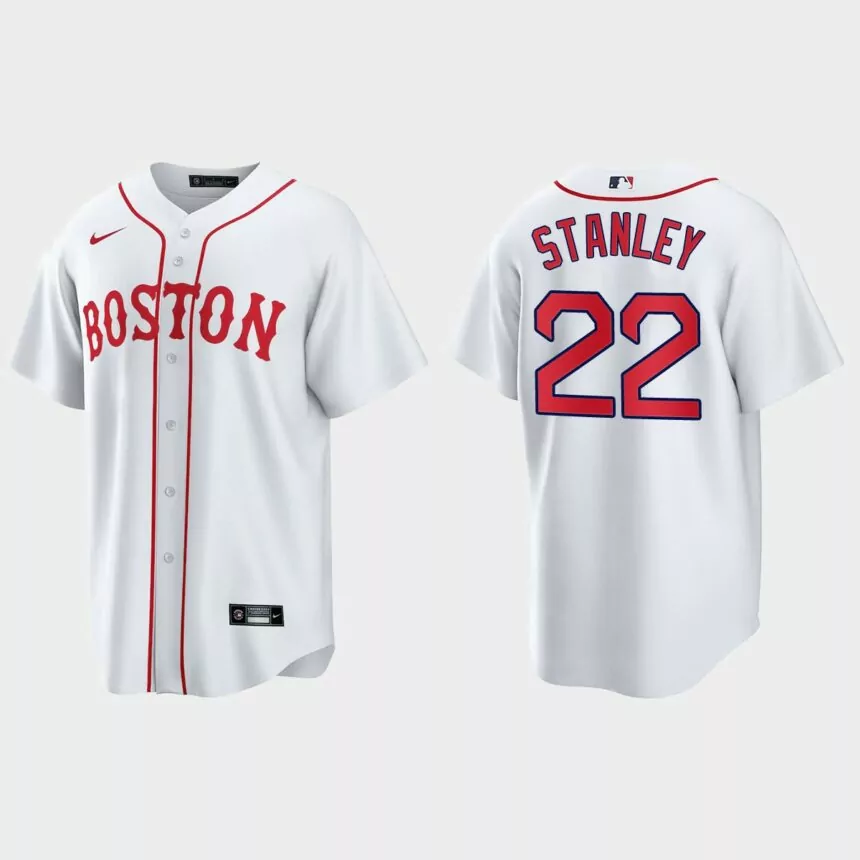 Boston Red Sox Mike Stanley 2021 Patriots’ Day Replica Jersey – White
